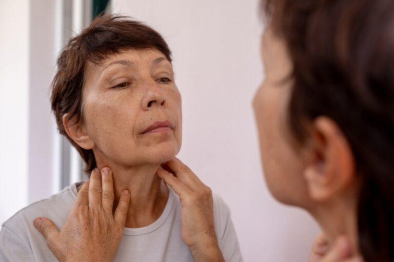 woman looking to improve her jawline and neck without looking overdone